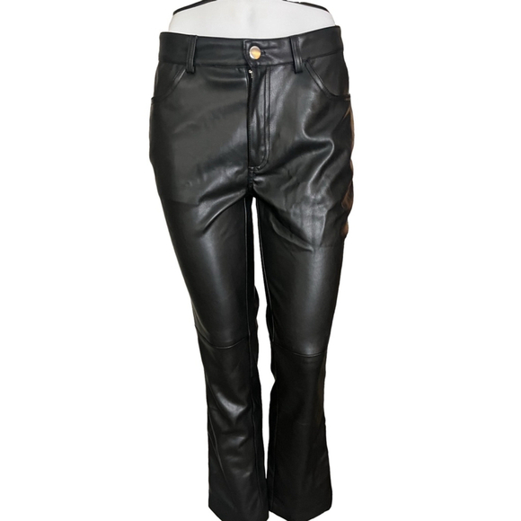 nwt womens black leather pants by Adore front and back pockets size small - Picture 1 of 9